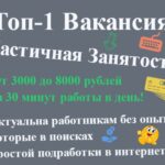 Частичная занятость вакансии
